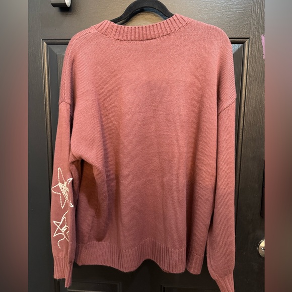 Torrid Mauve Cat Embroidered Sweater - Picture 3 of 3